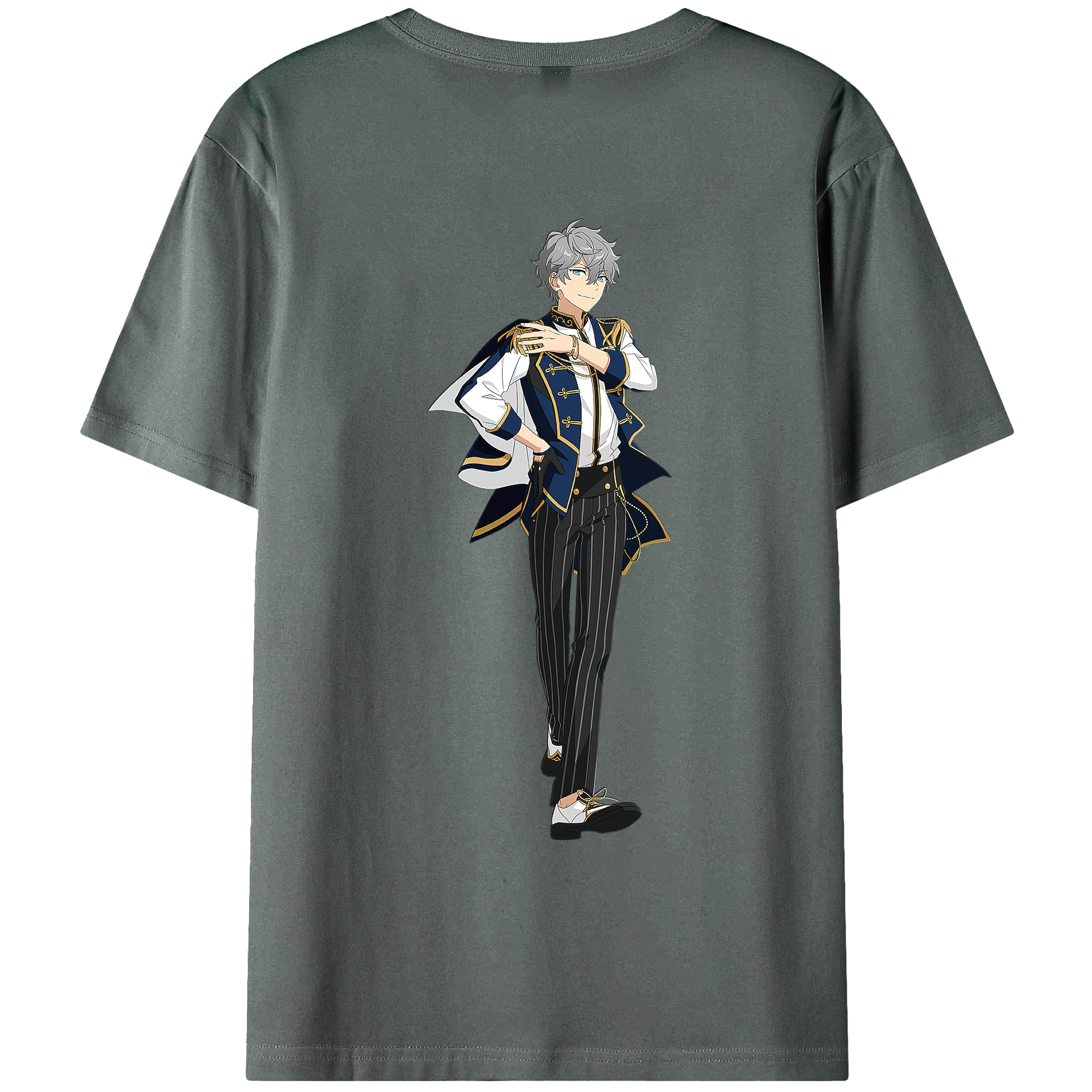 （画像用） あんさんぶるスターズ! Ensemble Stars 綿100％ メンズ半袖Tシャツ（バックプリント） 通気性